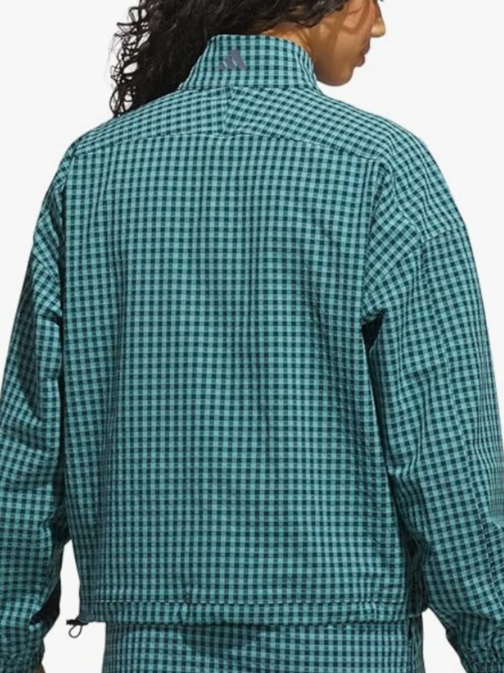 Women's Adidas Ultimate 365 Gingham Zip Jacket w/Pockets Navy Size L   P#637@CMK - Picture 9 of 9